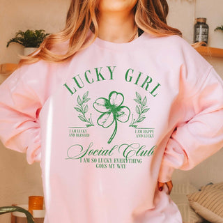 Lucky Girl Social Club Wholesale Crew Sweatshirt - Limeberry Designs