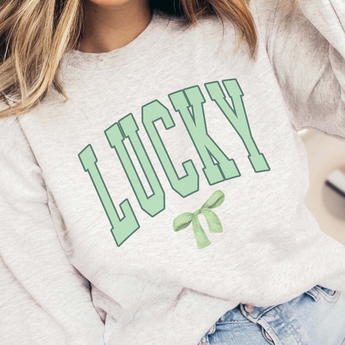 Lucky Green Bow Sweatshirt - Limeberry Designs