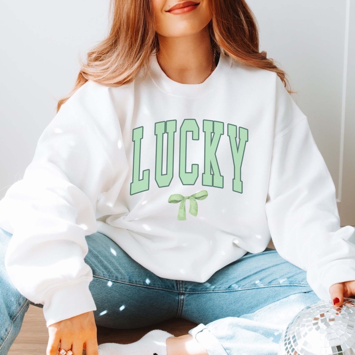 Lucky Green Bow Sweatshirt - Limeberry Designs
