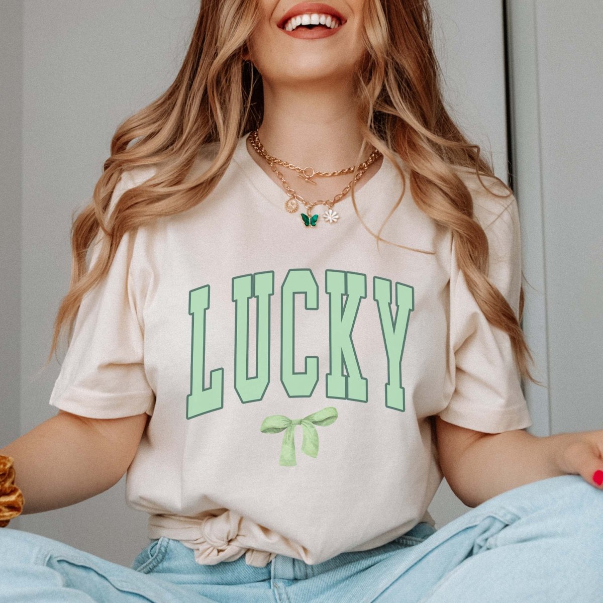 Lucky Green Bow Tee - Limeberry Designs