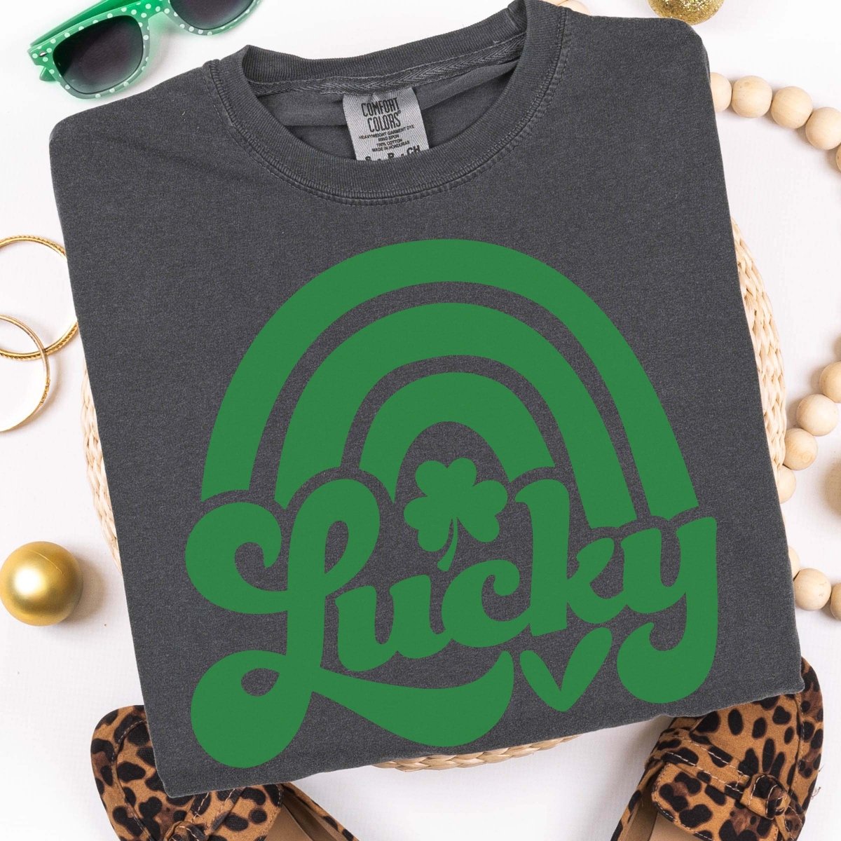 Lucky Rainbow Comfort Color Wholesale Tee - Limeberry Designs