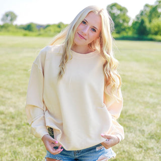 Luxury Corded Crew Sweatshirt - Limeberry Designs