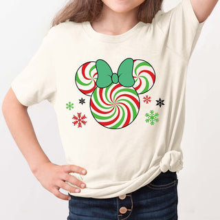 Magical Peppermint Swirl Bow Tee - Limeberry Designs