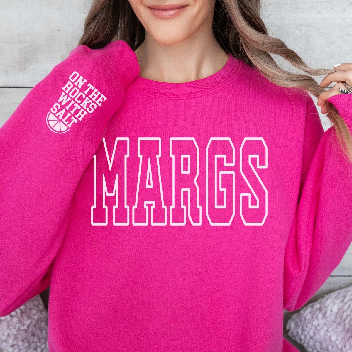 Margs Collegiate Lettering Crew Sweatshirt - Limeberry Designs