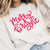 Merry & Bright Pink Script Sweatshirt - Limeberry Designs