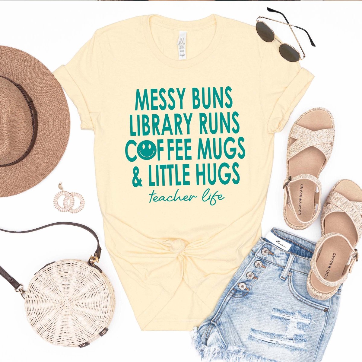 Messy Buns Library Runs Tee - Limeberry Designs