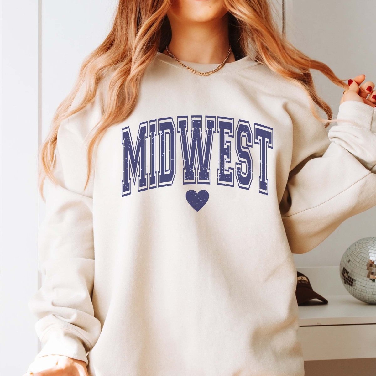 Midwest With Heart Sweatshirt - Limeberry Designs