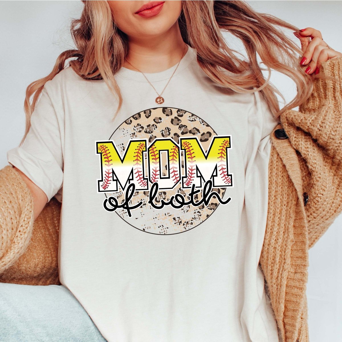 Mom of Both Leopard Tee - Limeberry Designs