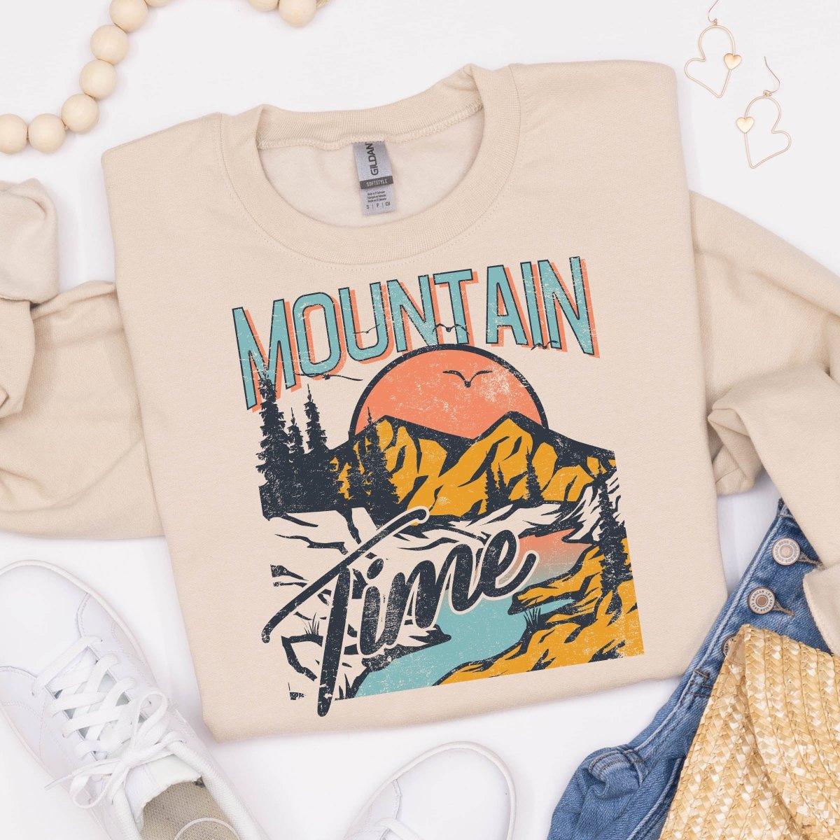Mountain Time Crewneck Sweatshirt - Limeberry Designs
