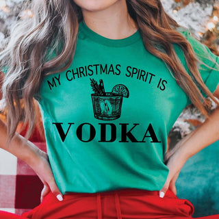 My Christmas Spirit is Vodka Bella Graphic Tee - Limeberry Designs