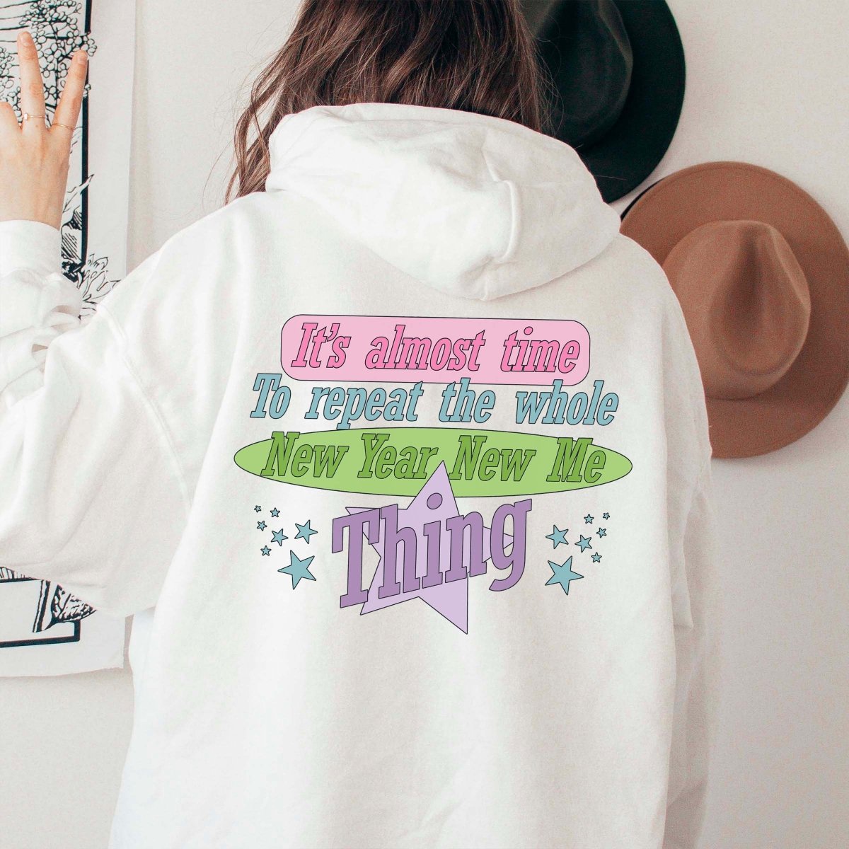 New Me Thing | Back Design hooded Sweatshirt - Limeberry Designs