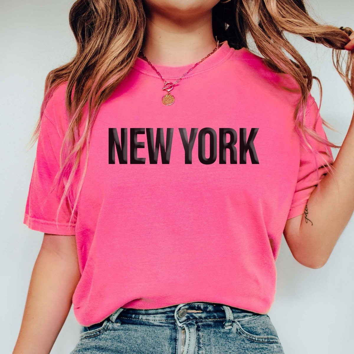New York State Puff Comfort Color Wholesale Tees - Limeberry Designs