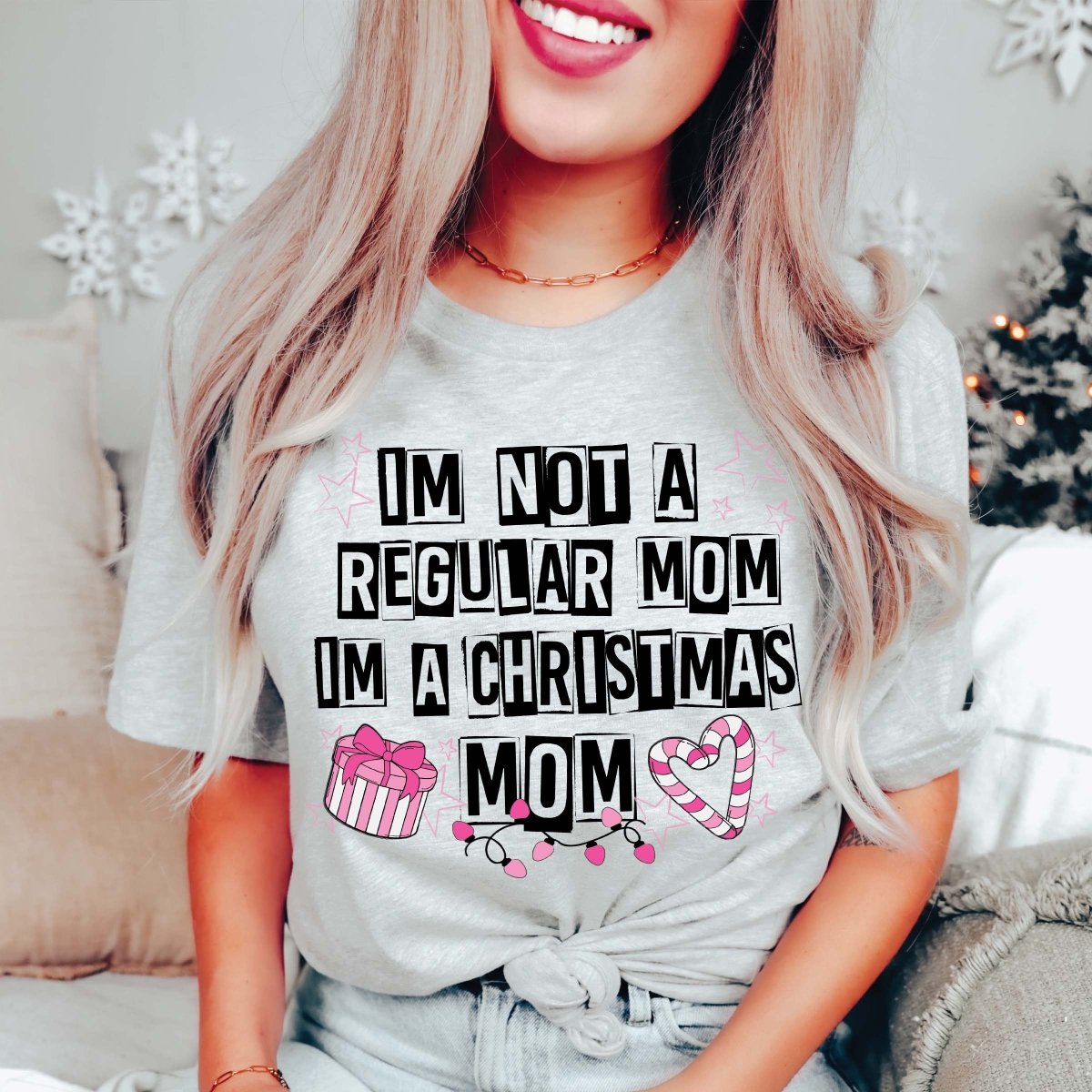 Not Regular Mom Christmas Mom Bella Graphic Wholesale Tee - Limeberry Designs