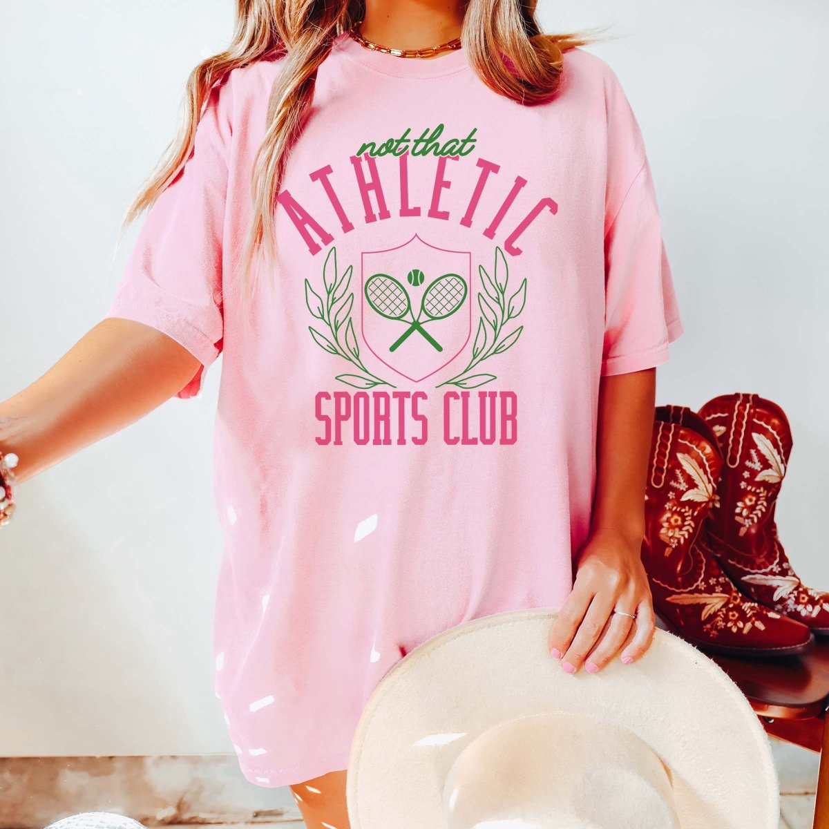 Not That Athletic Club Comfort Color Tee - Limeberry Designs