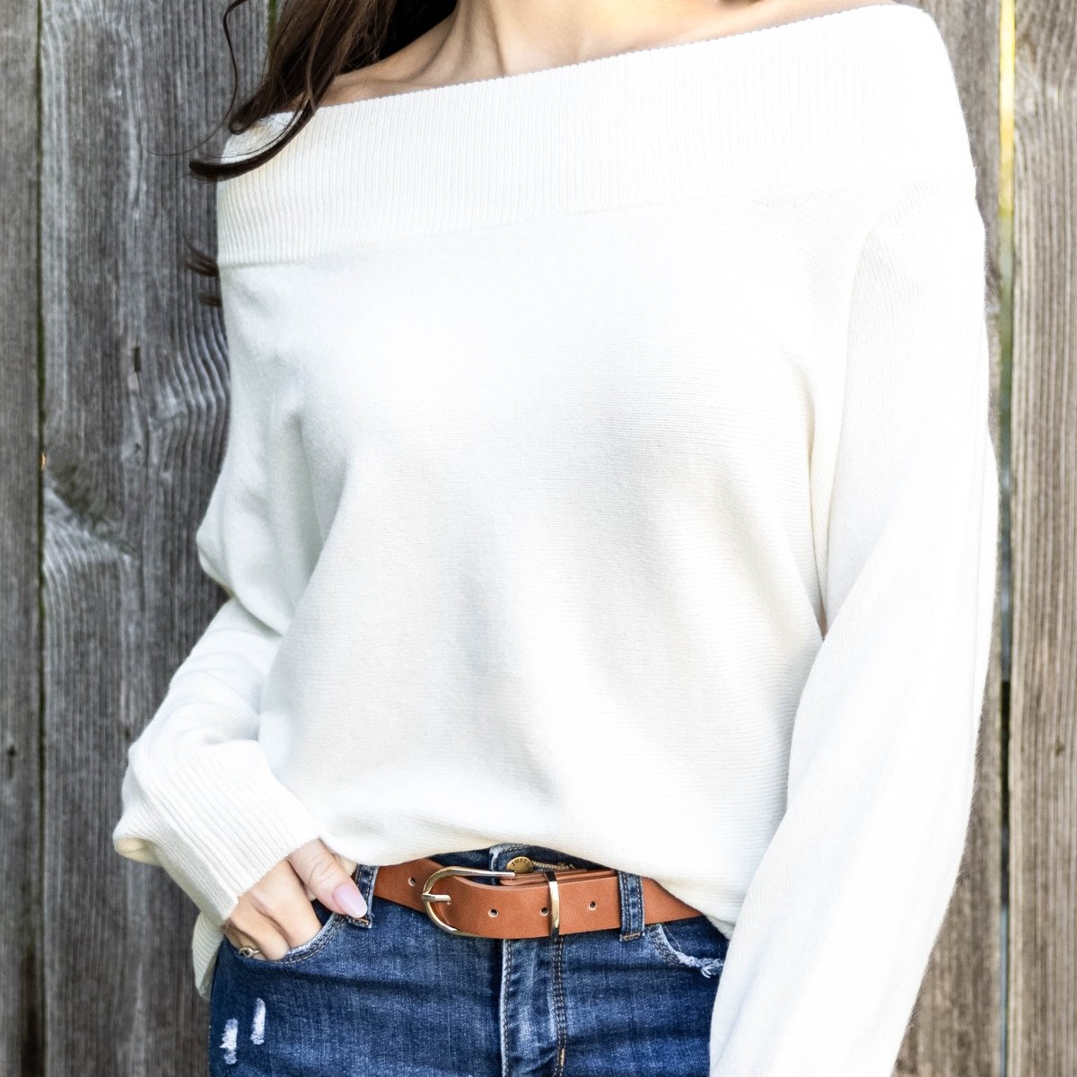 Off the Shoulder Sweater - Limeberry Designs