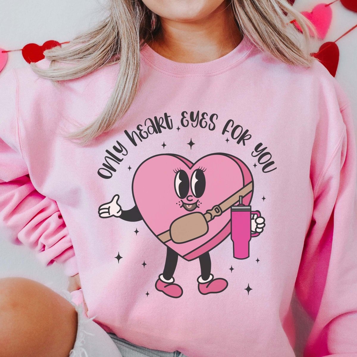 Sweater with clearance heart and eyes