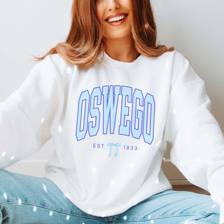 Oswego Est 1833 Bow Sweatshirt - Limeberry Designs