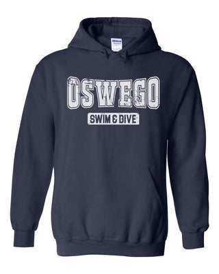 Oswego Swim & Dive Distressed Hoodie - Limeberry Designs