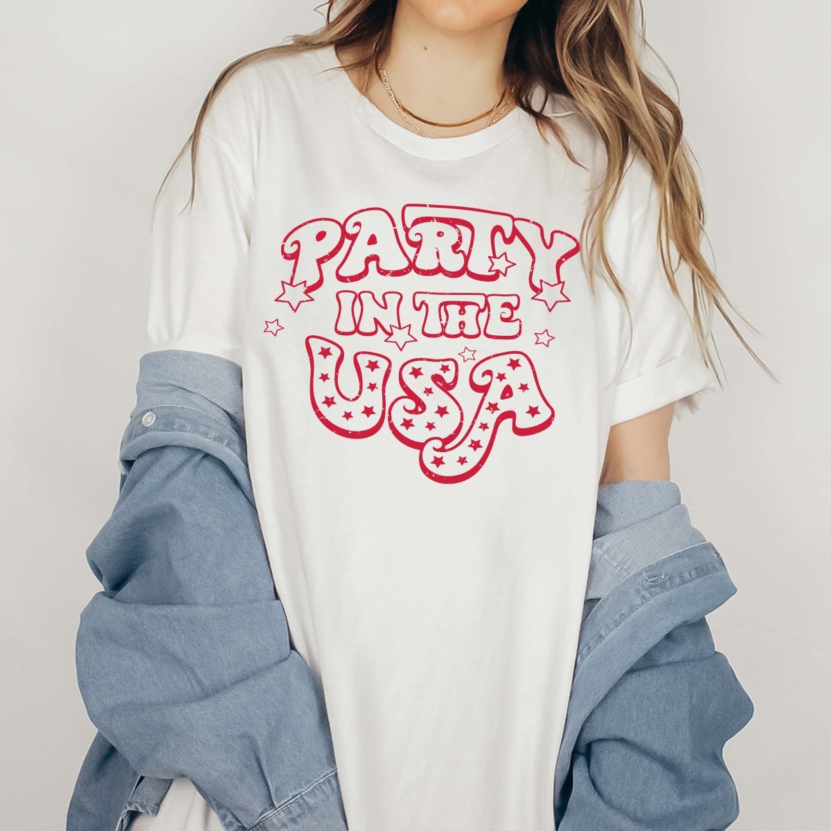 Party in the USA Stars tee - Limeberry Designs
