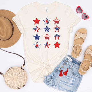 Patriotic Stars Collage Tee - Limeberry Designs