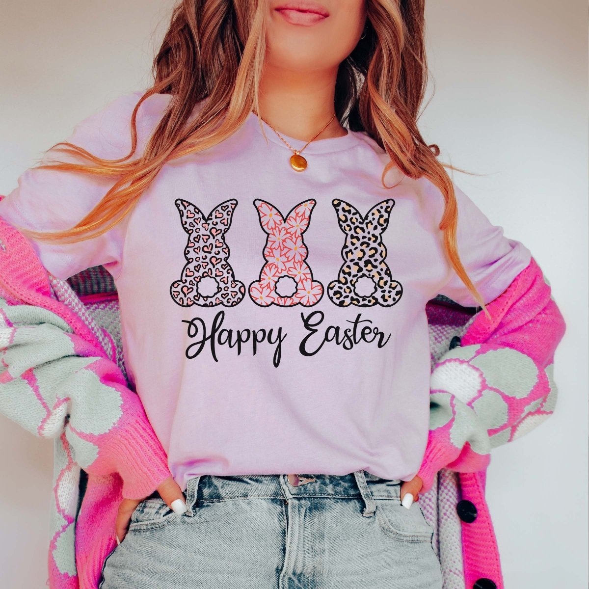 Patterned Bunnies Tee - Limeberry Designs