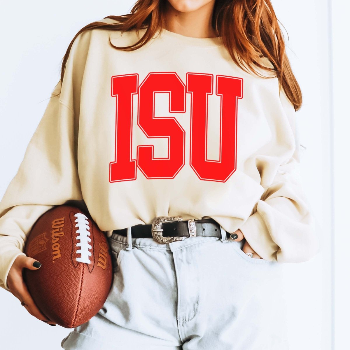 Personalized Collegiate Letter Crew Sweatshirts - Limeberry Designs