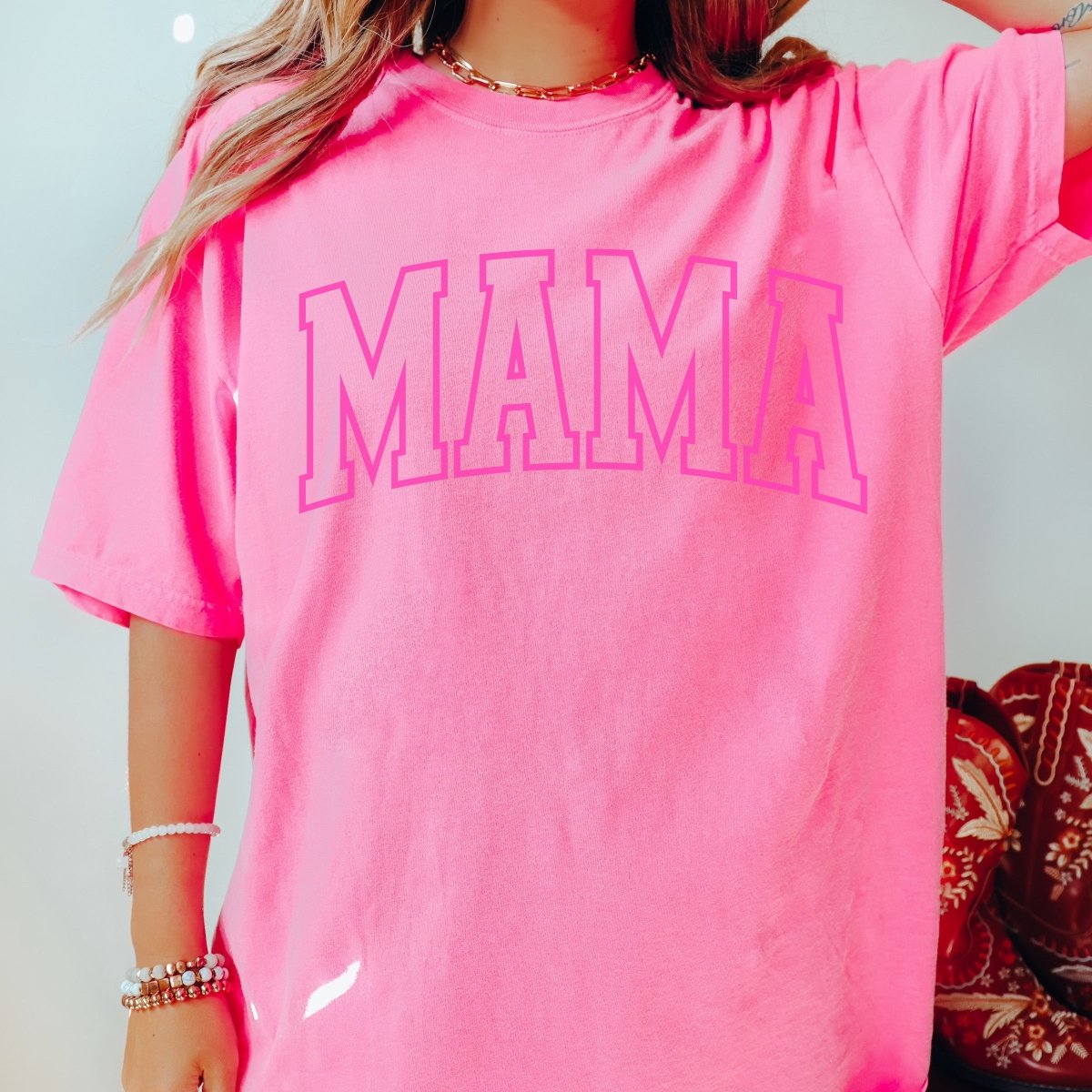 Pink Mama Puff Comfort Color Tee - Limeberry Designs