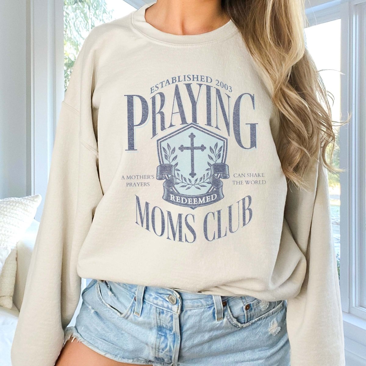 Praying Moms Club Crew Sweatshirt - Limeberry Designs