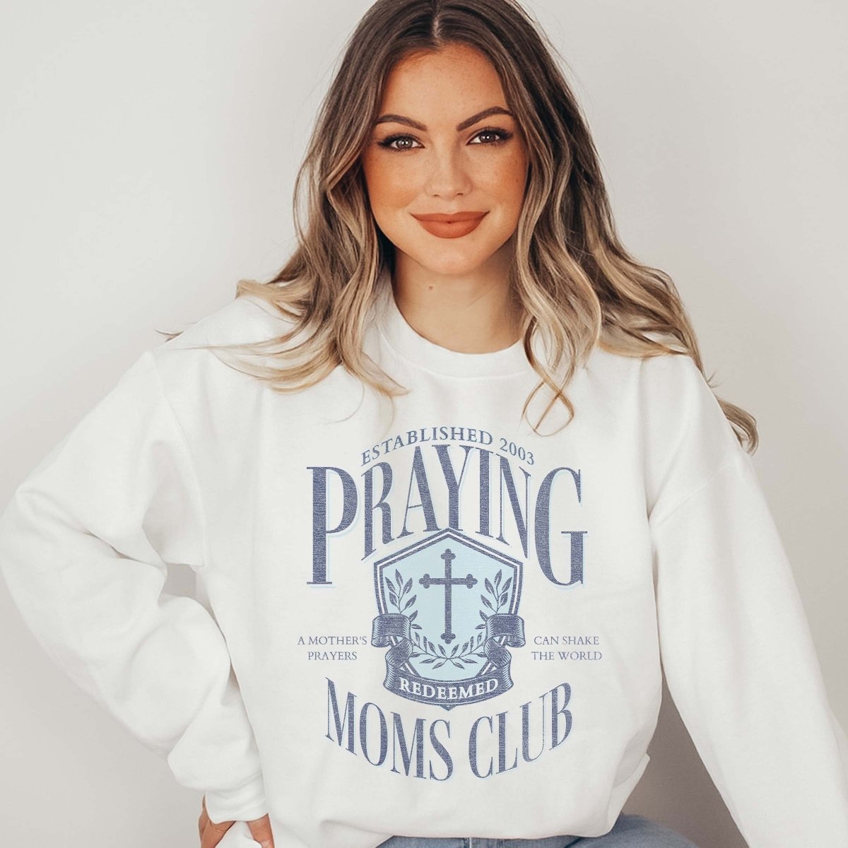 Praying Moms Club Crew Sweatshirt - Limeberry Designs