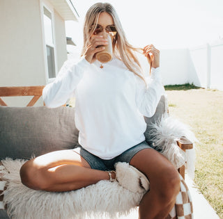 Premium Beachy Long Sleeve Dye Wash Tee - Limeberry Designs