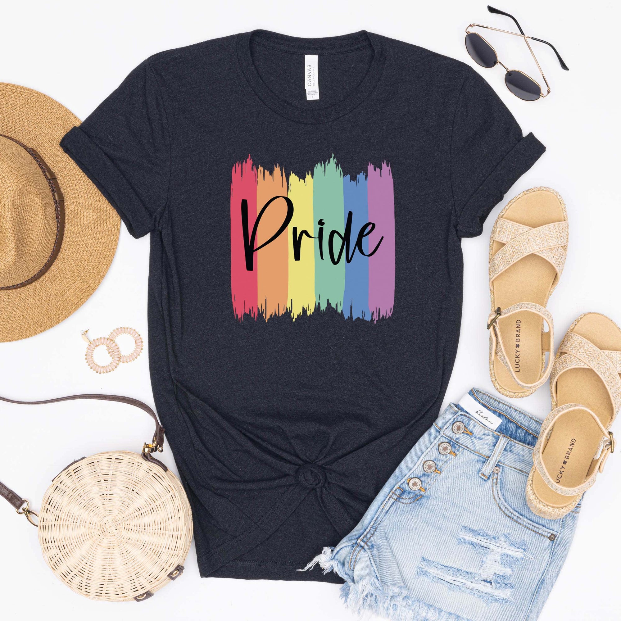 Pride Paint Strokes Tee - Limeberry Designs