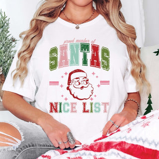 Proud Member of the Nice List Bella Graphic Wholesale Tee - Limeberry Designs