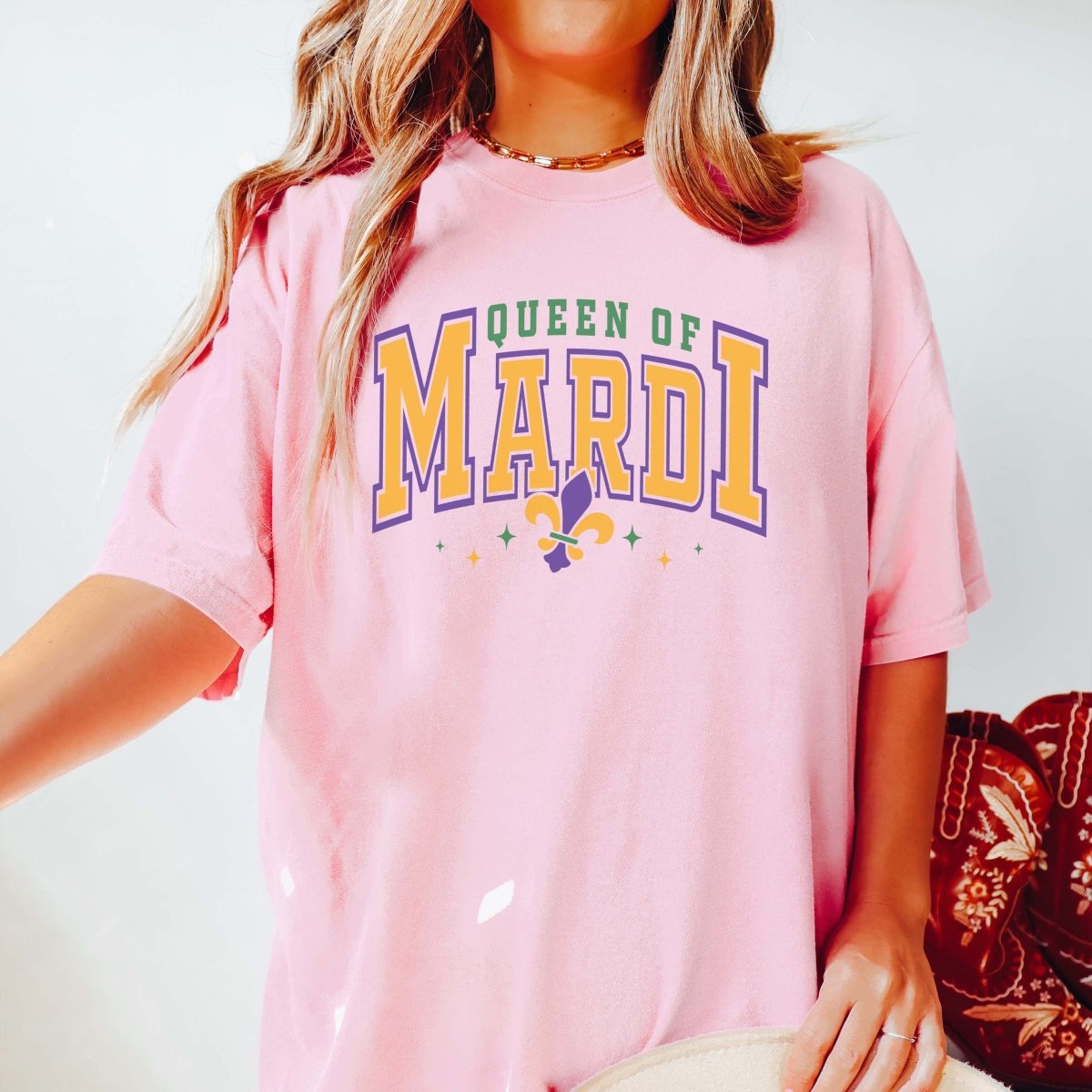 Queen of the Mardi Wholesale Comfort Color Tee - Limeberry Designs