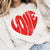 Red Love Distressed Heart Crew Sweatshirt - Limeberry Designs