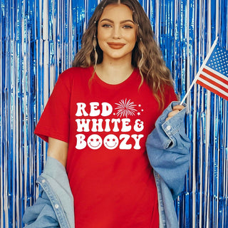 Red white and Boozy Tee - Limeberry Designs