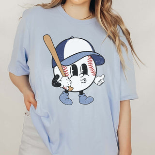 Retro Baseball Character Tee - Limeberry Designs