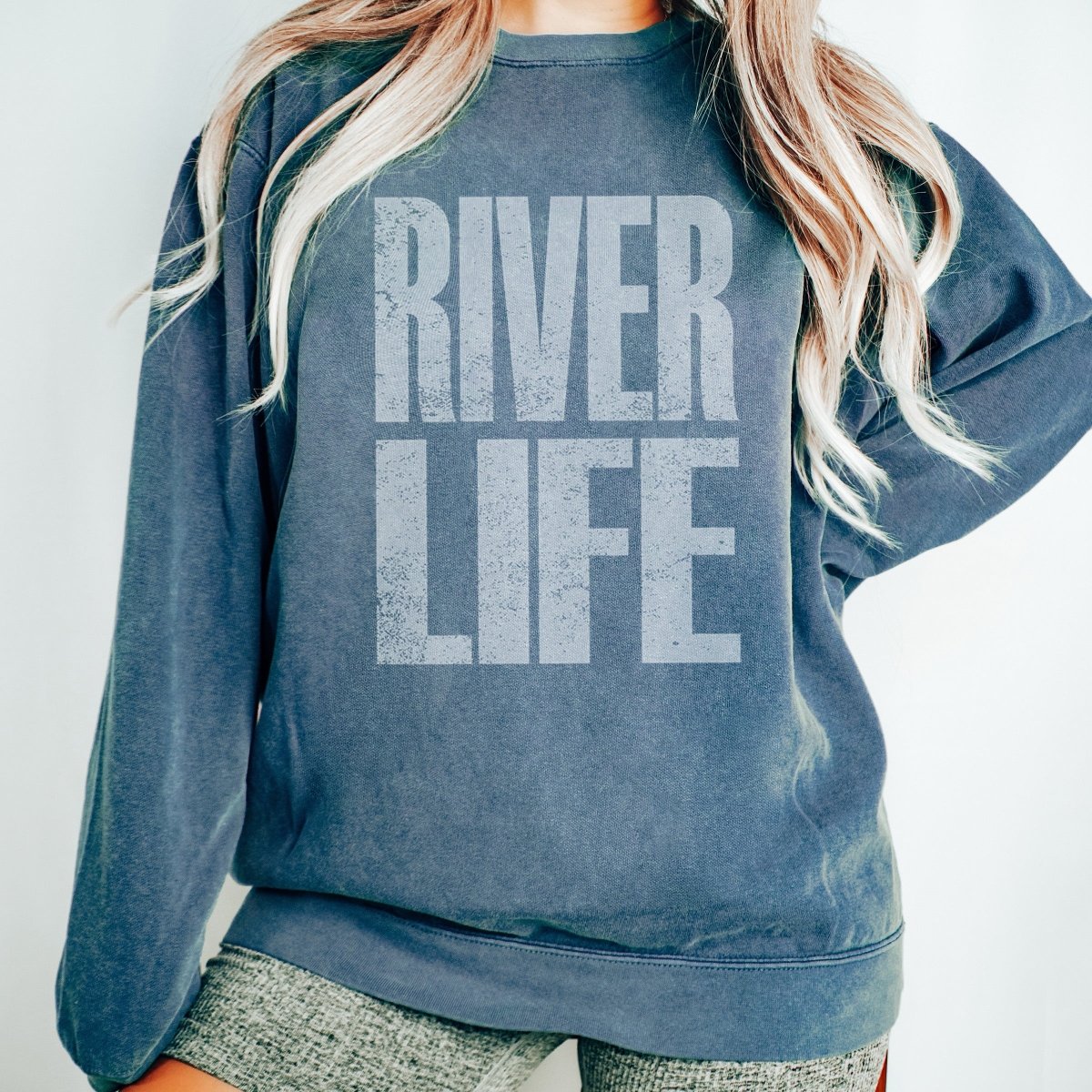 River Life Comfort Colors Crew - Limeberry Designs
