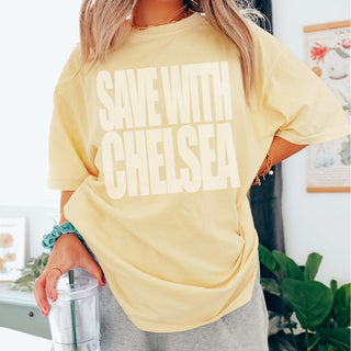 Save With Chelsea Beachy Comfort Color Tee - Limeberry Designs