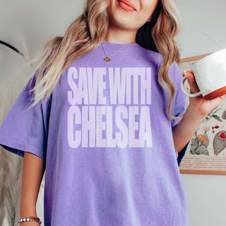 Save With Chelsea Beachy Comfort Color Tee - Limeberry Designs