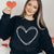Sketch Heart Crew Sweatshirt - Limeberry Designs