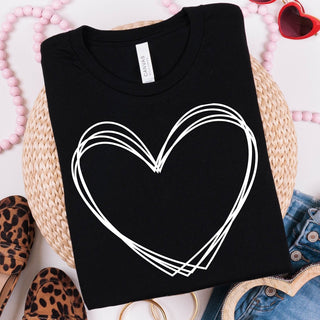 Sketch Heart Wholesale Tee - Limeberry Designs