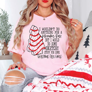 Sketchy Stuff Christmas Tree Cakes Bella Graphic Tee - Limeberry Designs