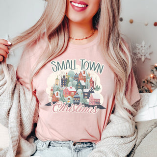 Small Town Christmas Bella Graphic Wholesale Tee - Limeberry Designs