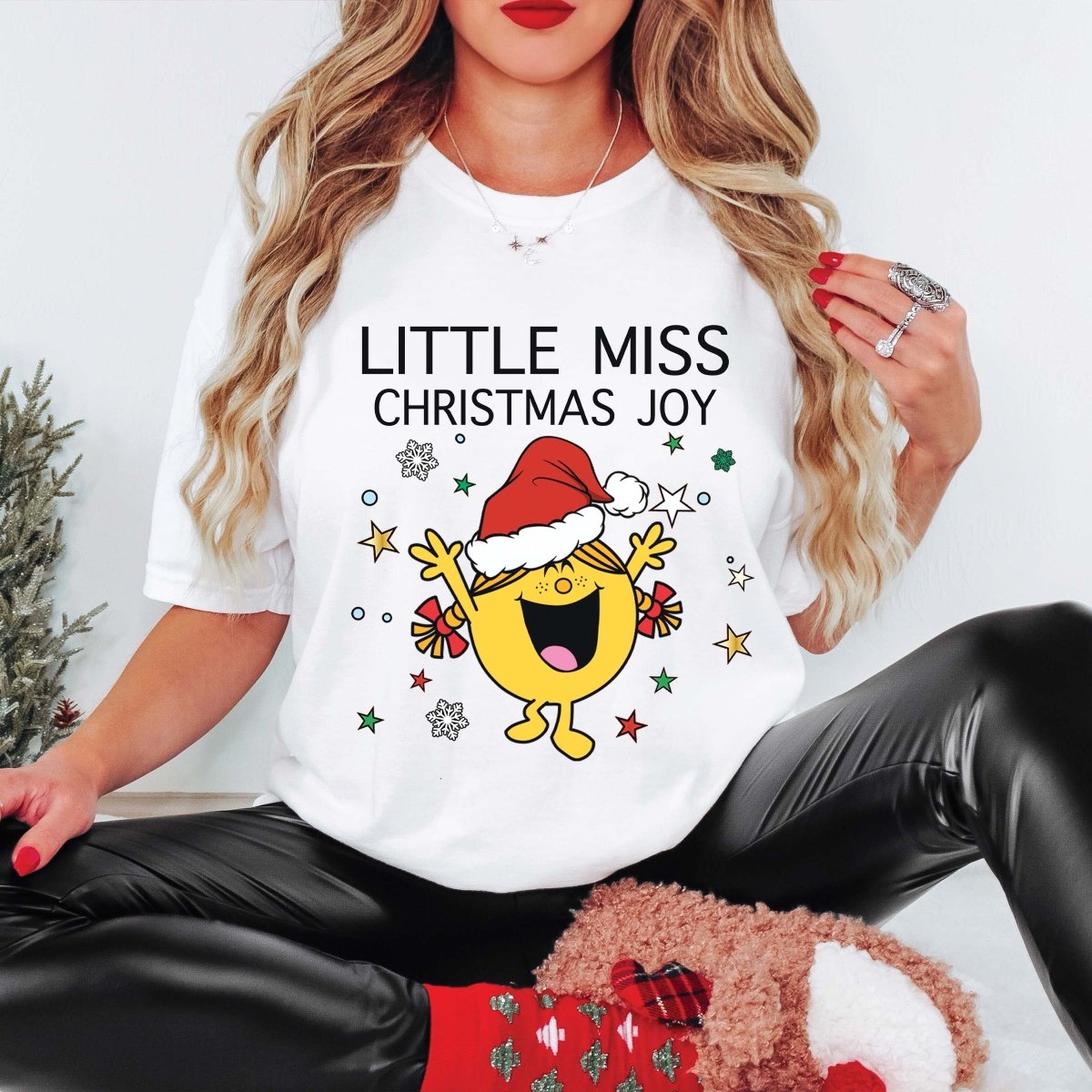 SMALL- XL- 2X Little Miss Christmas Joy Tee- Final Sale - Limeberry Designs