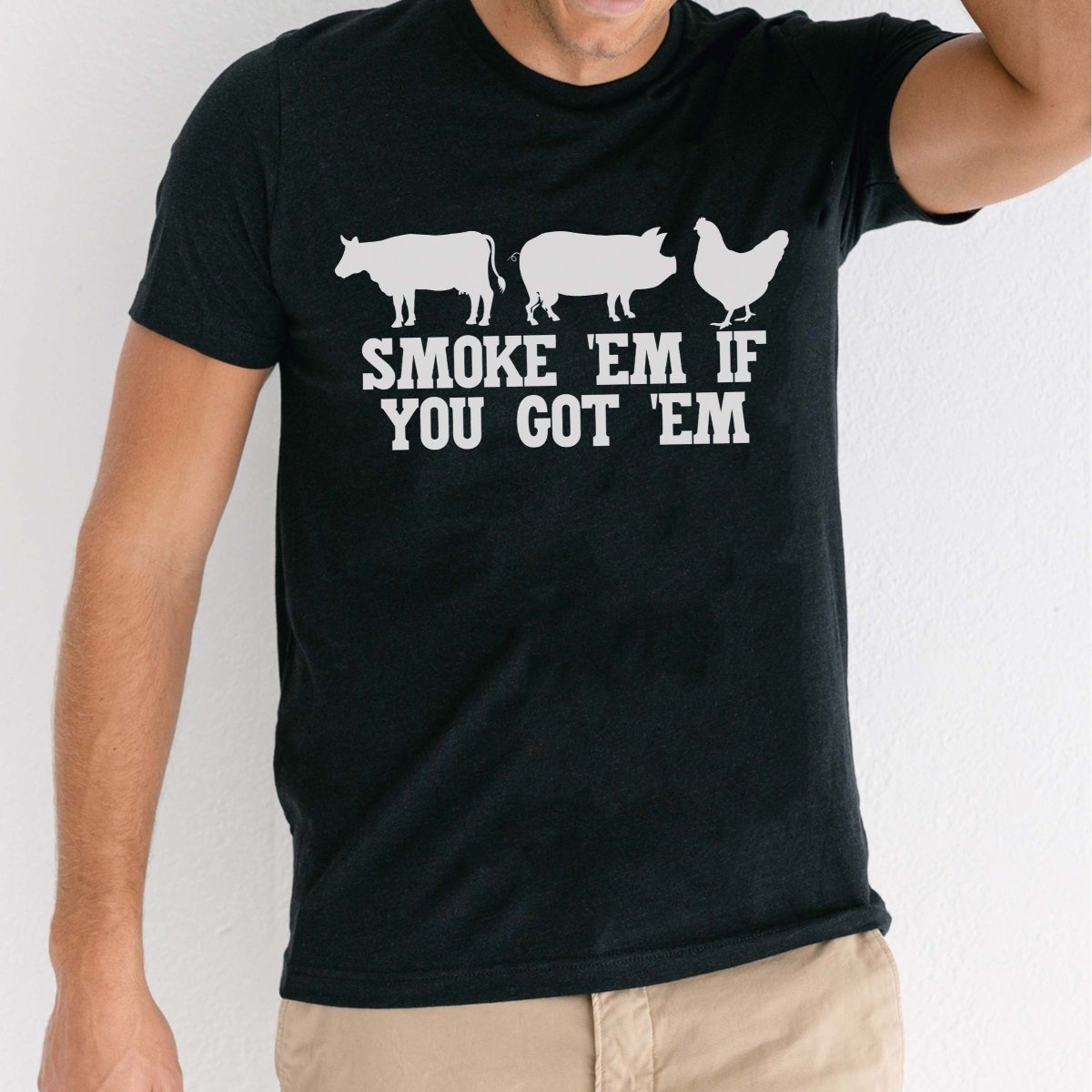 BBQ Smoker Apparel Meat Smoking Accessories Men Smokin Grill T