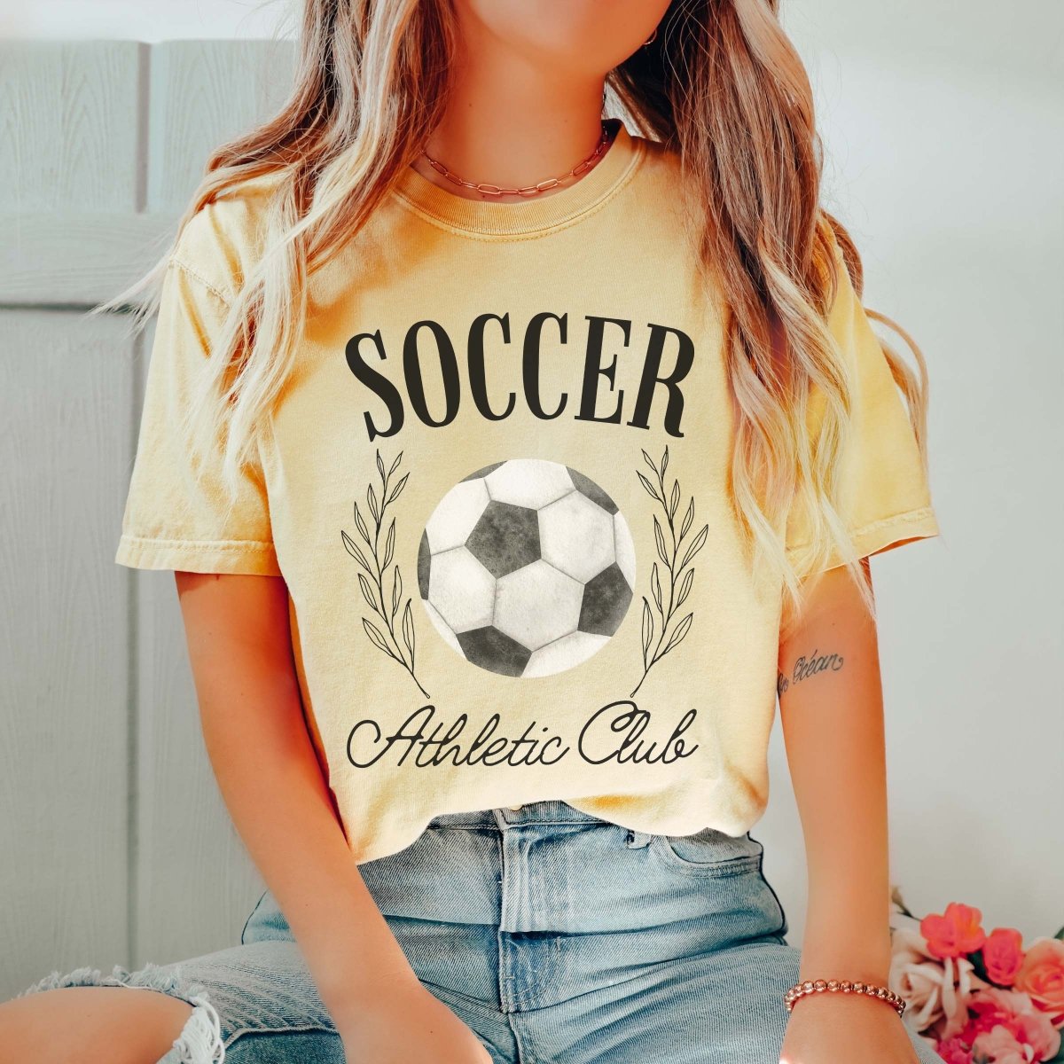 Soccer Athletic Club Comfort Color Tee - Limeberry Designs