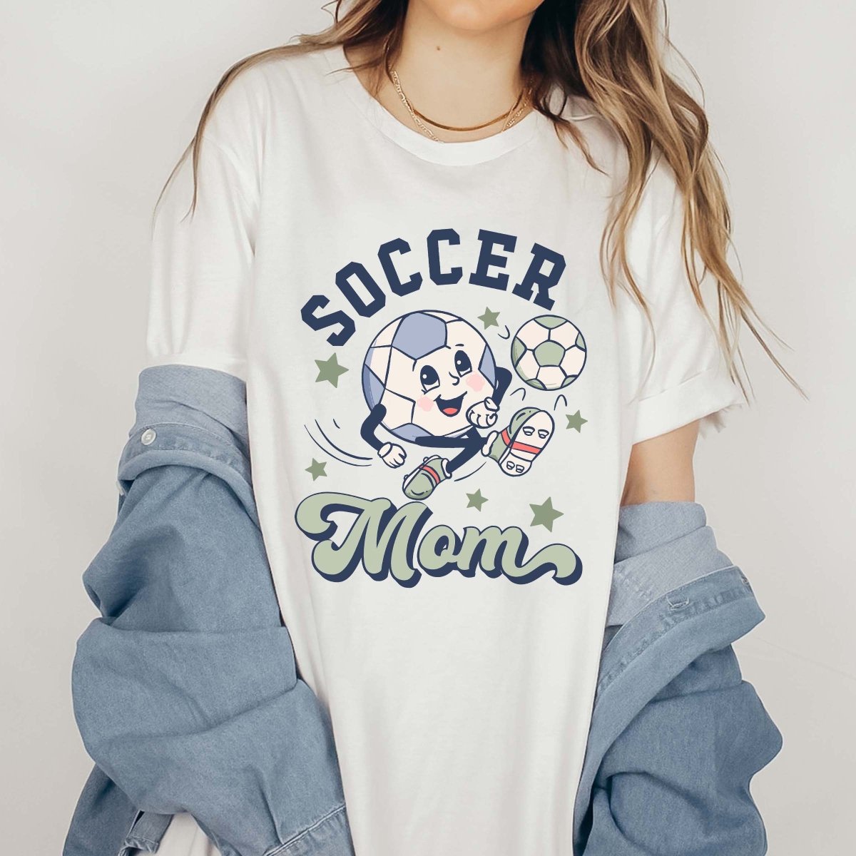 Soccer Mom Kicking Retro Tee - Limeberry Designs