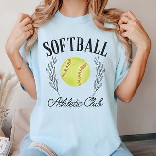 Softball Athletic Club Comfort Color Tee - Limeberry Designs