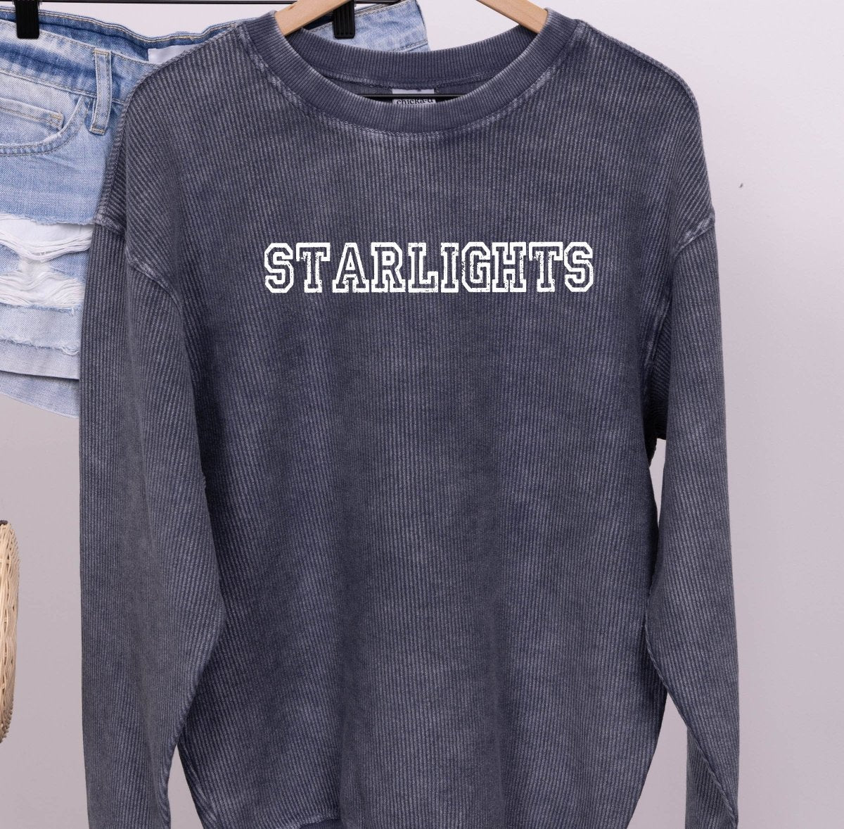 Starlights Athletic Corded Crew Sweatshirt - Limeberry Designs