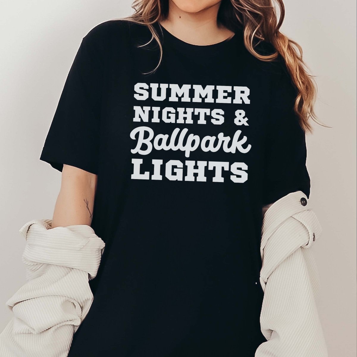 Summer Nights Ballpark Lights Tee - Limeberry Designs